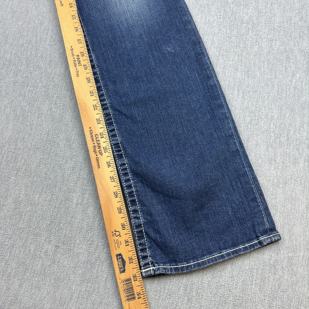 True Religion Jeans Womens 32 Blue Denim Bootcut Straight Leg Made In USA Pants